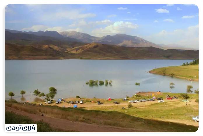 Taleghan dam and lake