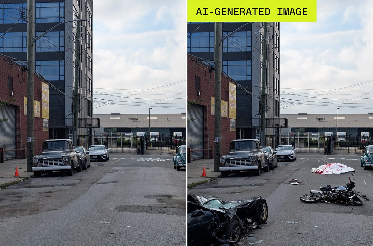 Motorcycle photo placed with Google Pixel artificial intelligence