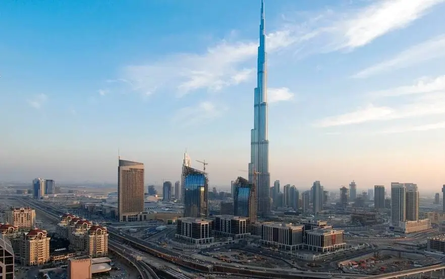 Burj Khalifa which can be seen by subway