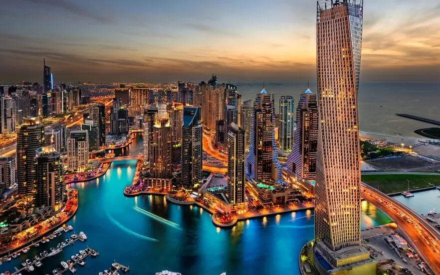 Dubai Marina is an entertainment and tourism area