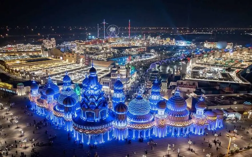 Dubai Global Village at night