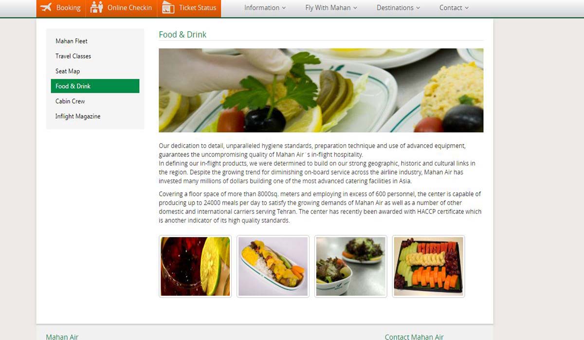 Order food on Mahan website