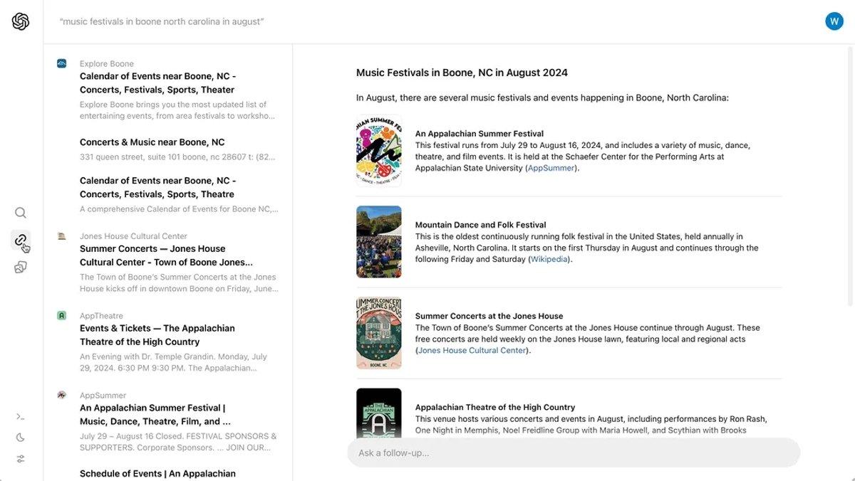 SearchGPT search engine