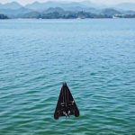 Chinese drone take off from the water