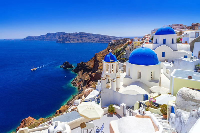 The island of Santorini in Greece. Photo from wanderluststorytellers website