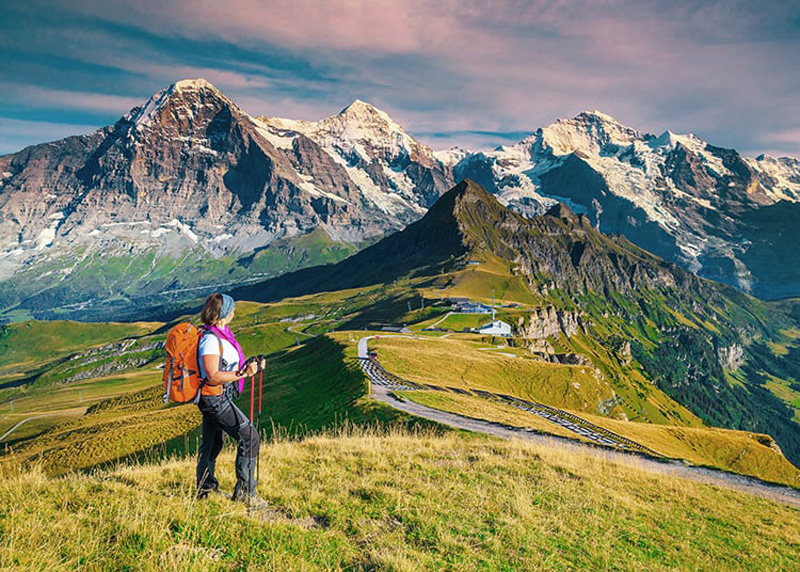 Climbing in the mountains of Switzerland. Photo from wanderluststorytellers website