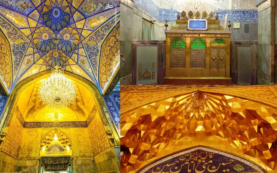 Different parts of Imam Hossein's shrine