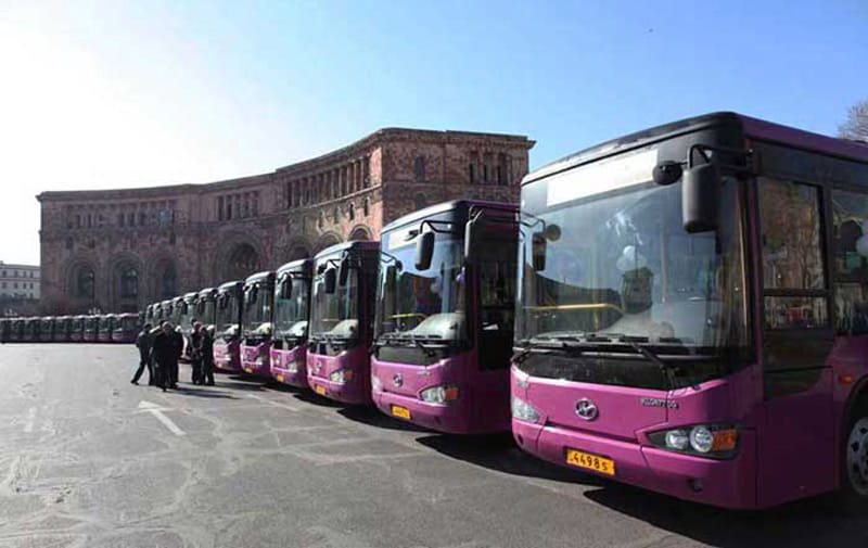 Buses in Yerevan bus terminal, photo source: Aryam Tour, photographer: unknown