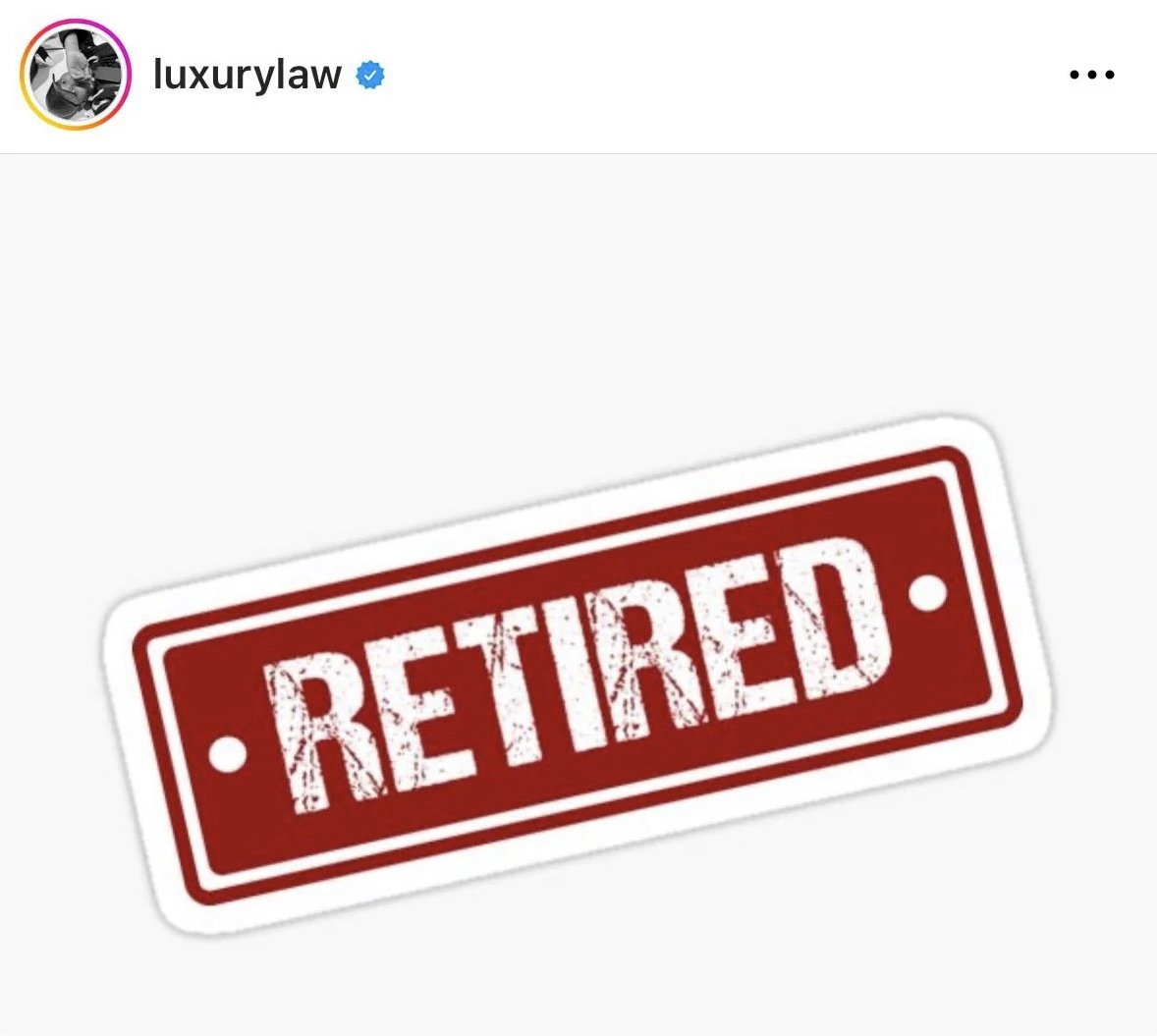   Announcing Love Roche's retirement on his Instagram page