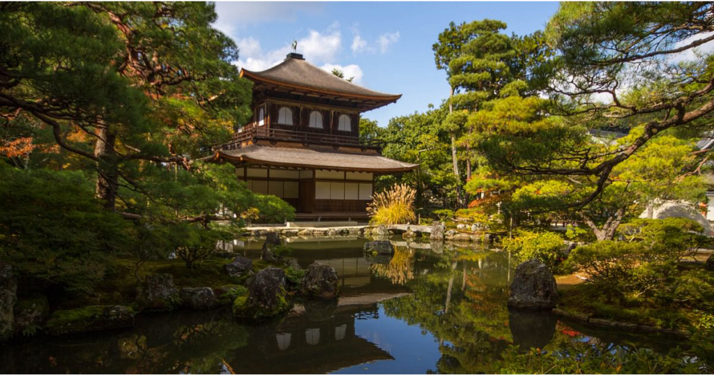 A picture of Ginkaku-ji (Silver Temple) from Japanese temples 