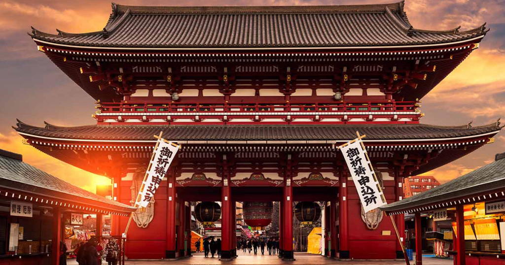 An image of Senso-ji, one of Japan's temples 