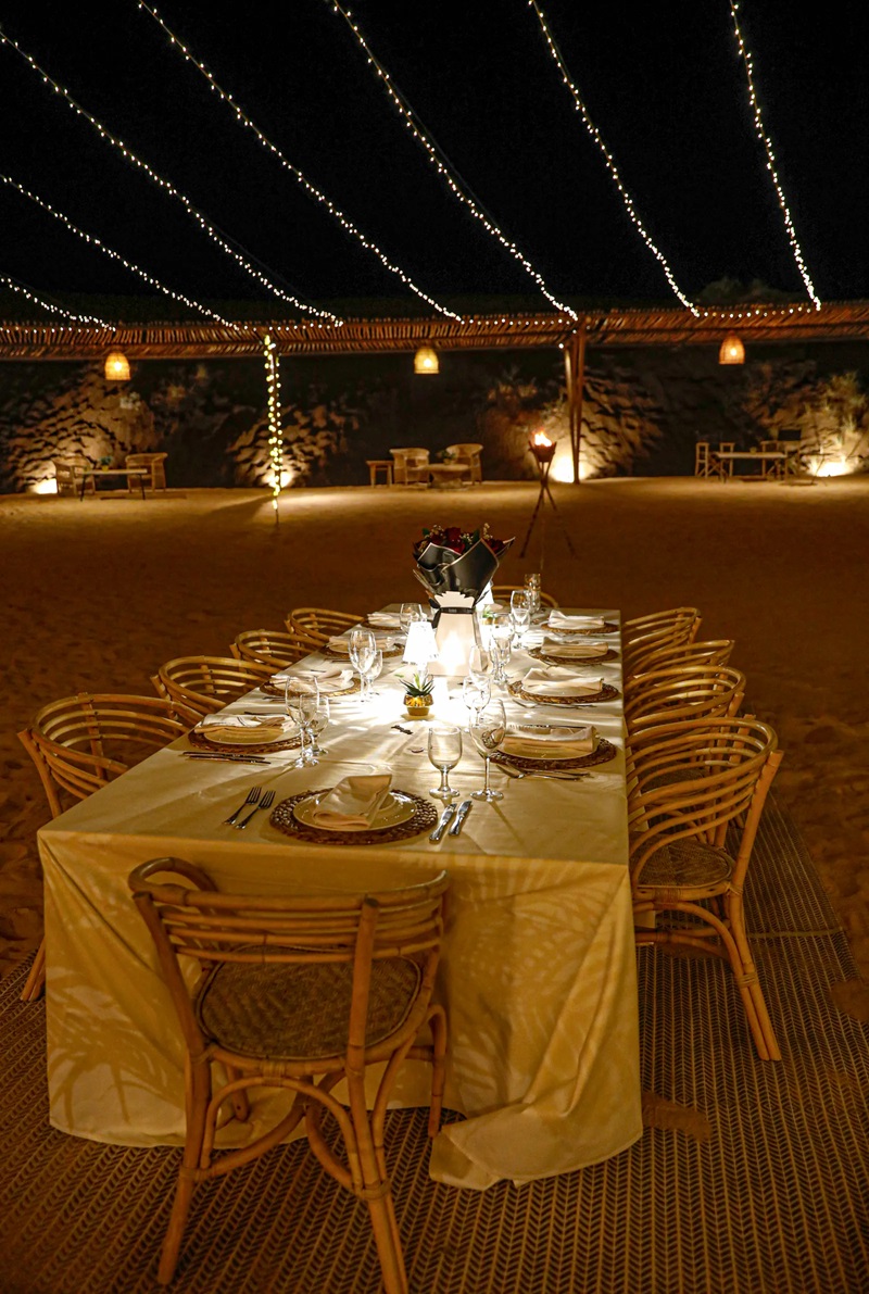 Dinner in the desert in Dubai