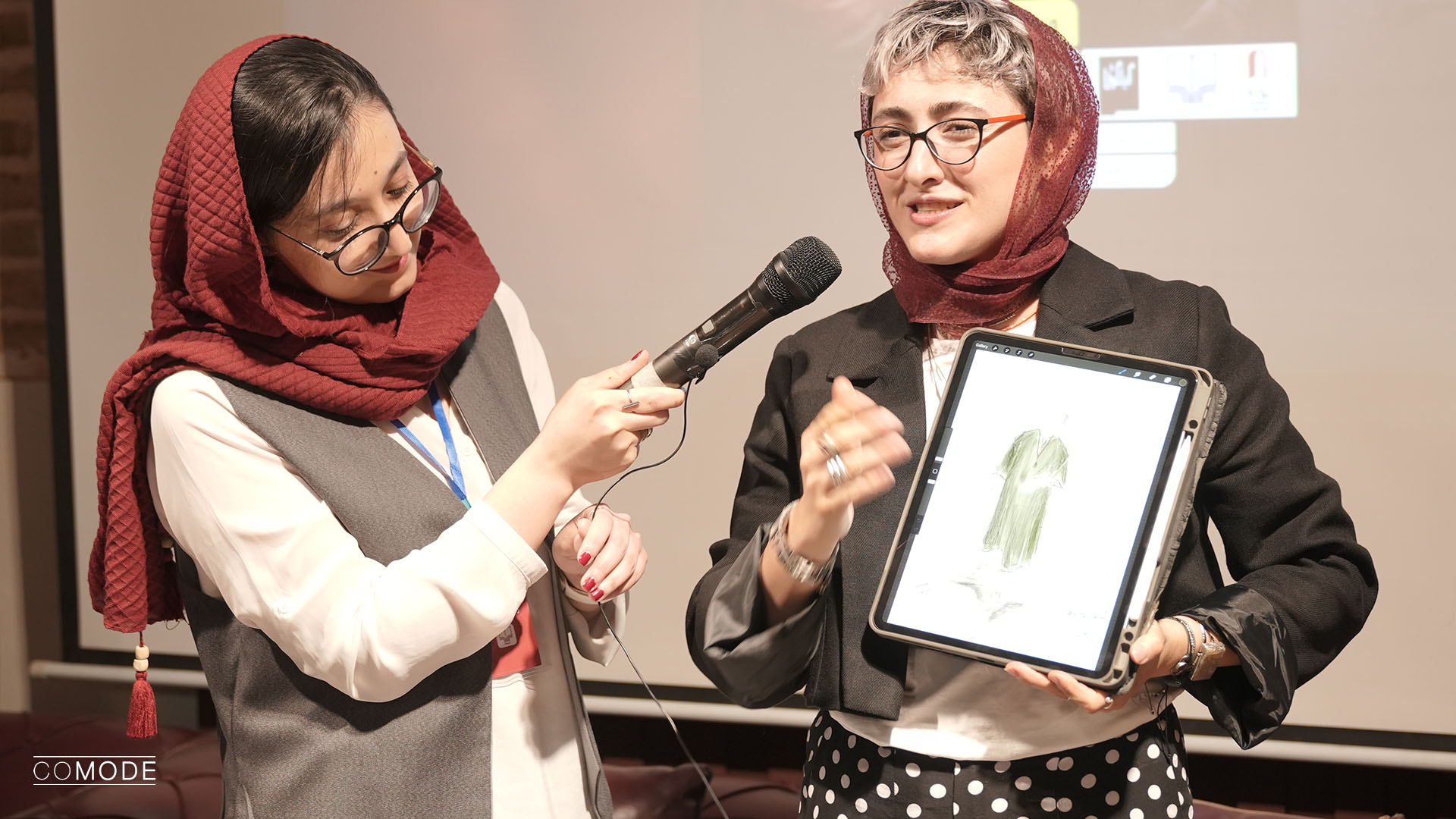   Pegah Tarki, designer of cinema, theater and television costumes in the event 