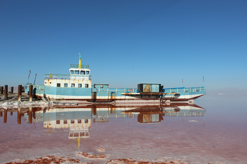 Lake Urmia ship, photo source: Iran wetlands protection plan, photographer: unknown