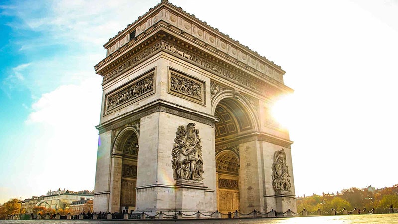Arc of Triumph is one of the attractions of Paris