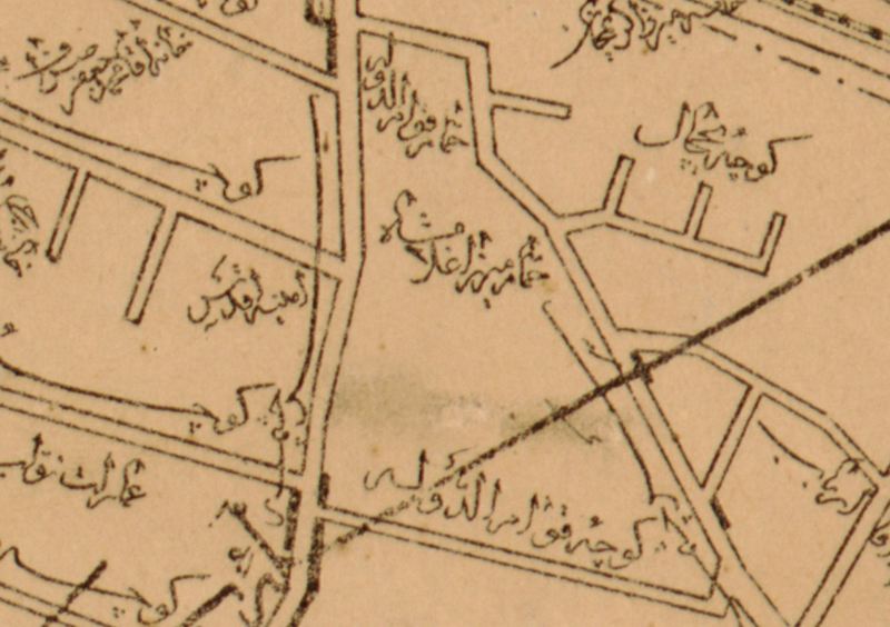 The house of Qavam al-Dawlah on the map of Abdul Ghafar Najm al-Mulk