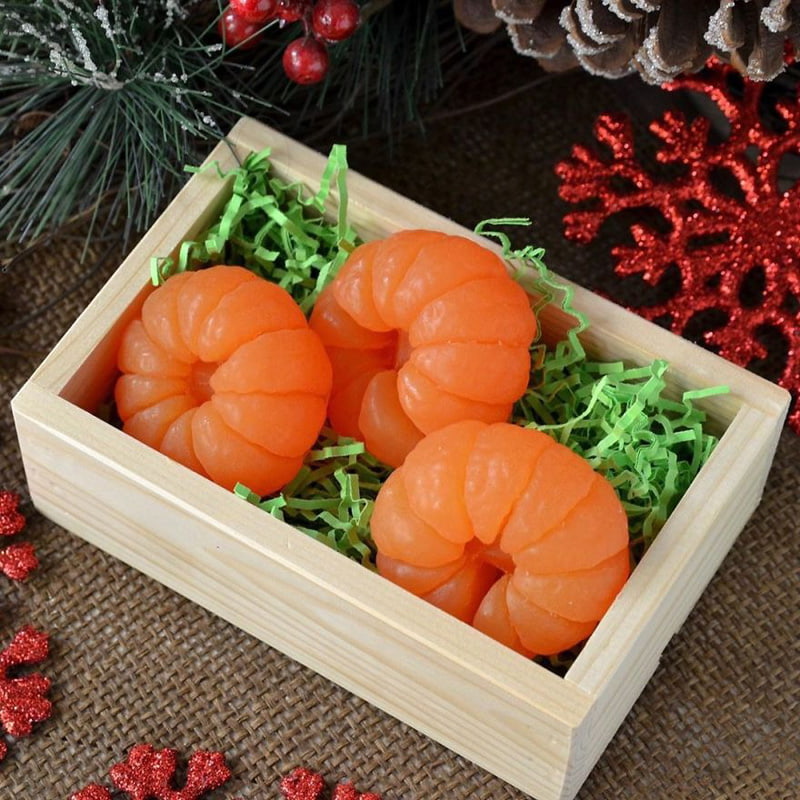 Soaps in the shape of peeled tangerines