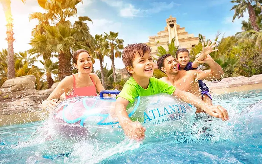 Children in Atlantis water park