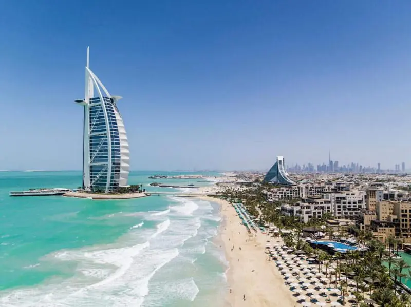 Dubai Jumeirah beach from above, photo source: Booking site, photographer: unknown