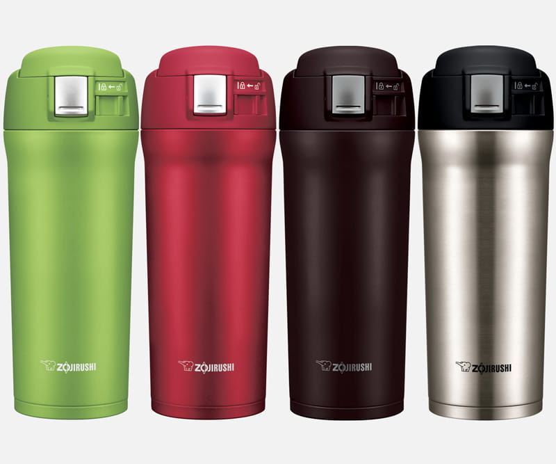 Four colors of Zojirushi brand flask, photo source: zojirushi website, photographer: unknown