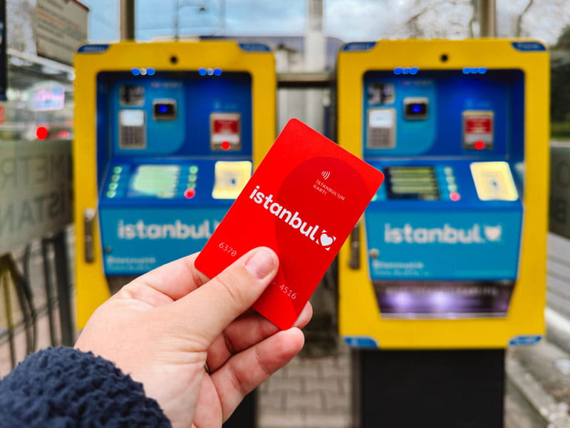 Istanbul card in front of the card charging counters, photo source: Periodic Adventures website, photographer: unknown