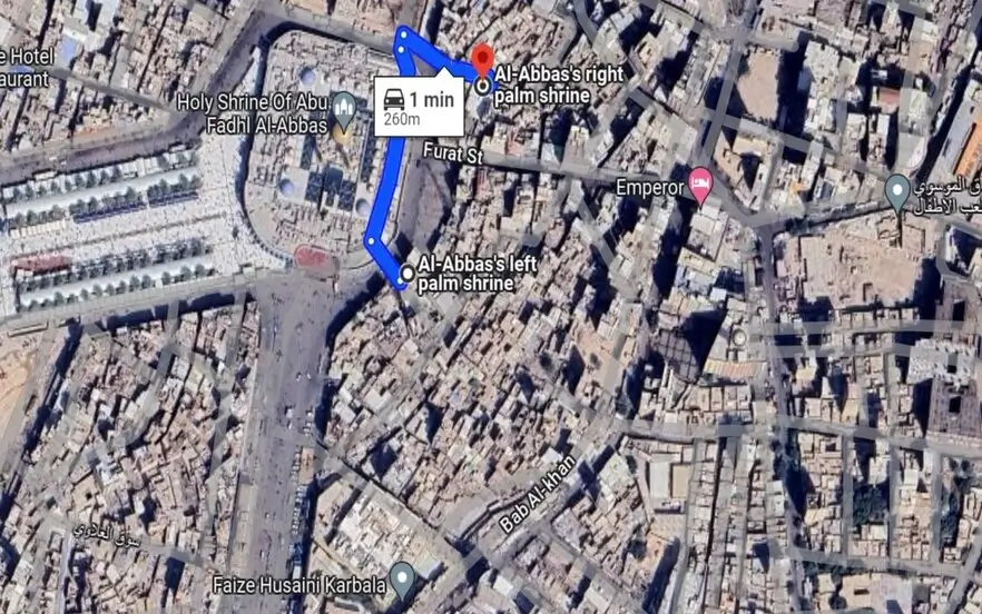 Location of Al-Abbas Cave on the map