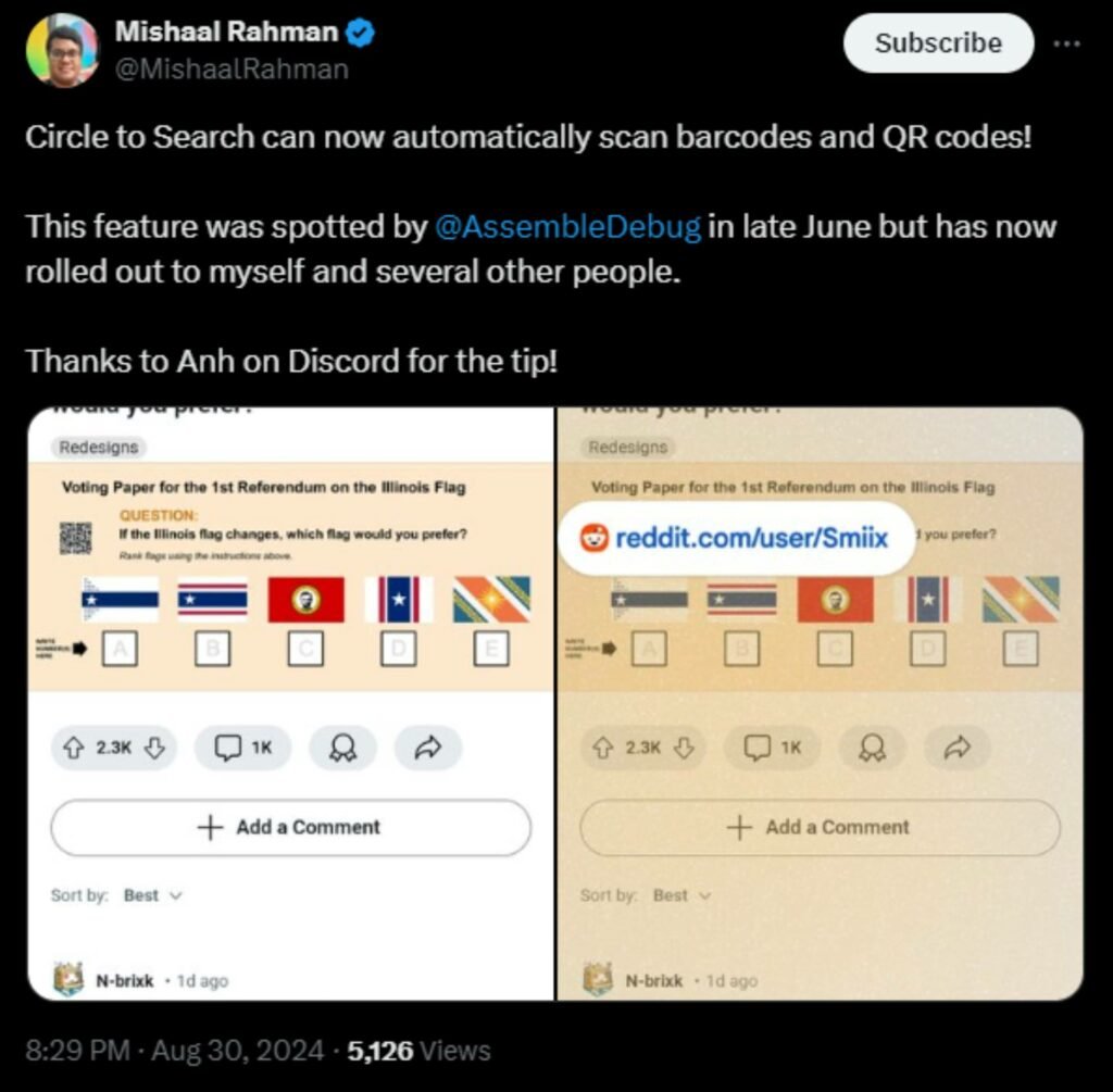 Circle to Search feature