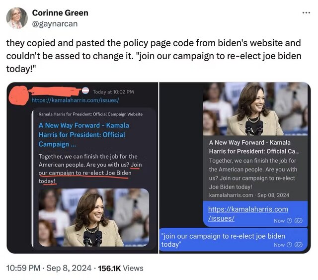 The American Press: Harris copied his policy from Biden's website