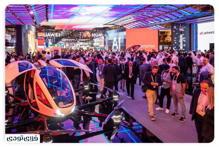 Different sections of the Jitex Dubai exhibition