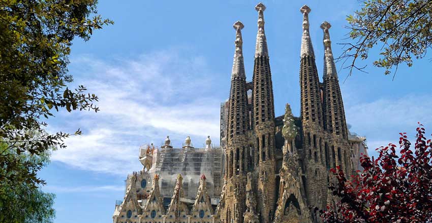 The Sagrada Familia church is one of the must-see places in Spain