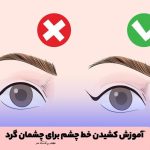 Teaching how to draw eyeliner correctly for round eyes