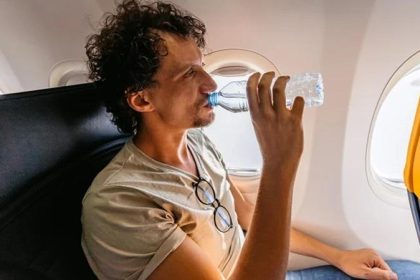 Drink water during the flight