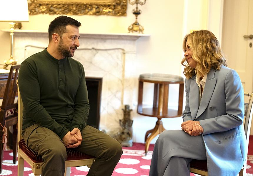 Zelensky uses Italy to