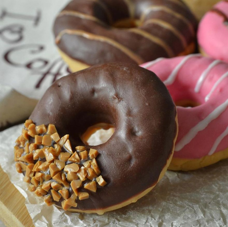 Chocolate donut shaped soap