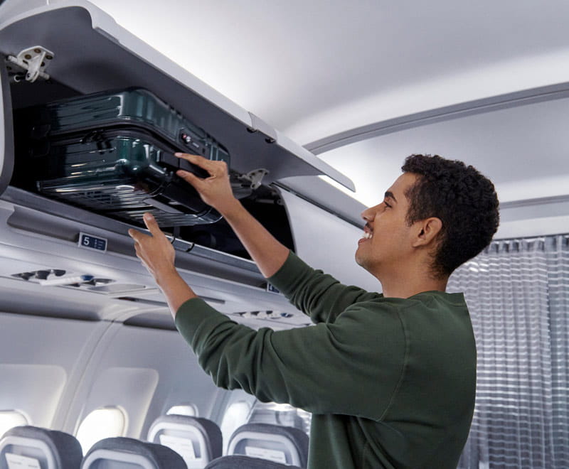 Hand bag in the cabin compartment, photo source: finnair website, photographer: unknown