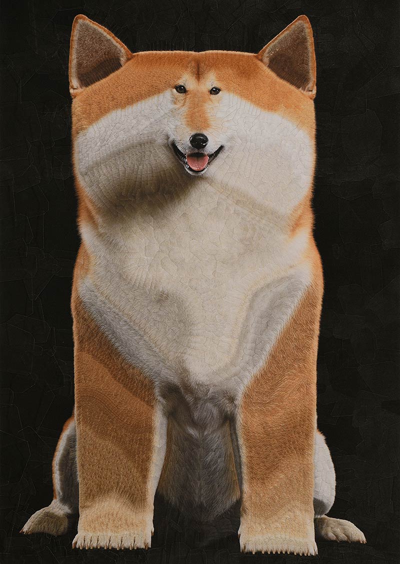 Happy paper dog made by Lola Dupre