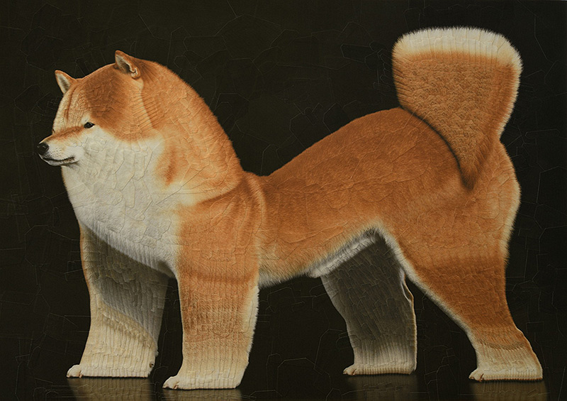 Paper furry dog made by Lola Dupre