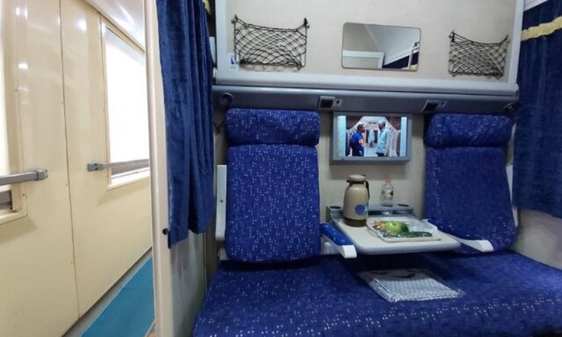 Novin Raja 4-seater train compartment; Photo source: isna.ir website. Photographer: Unknown