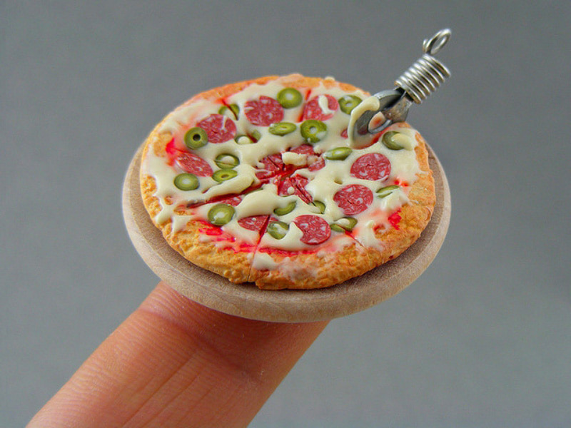 Miniature pizza made by Shai Aaron