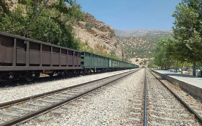 Railway line at Bisheh Lorestan station, photo source: Google Map, photographer: Mohammad Athari