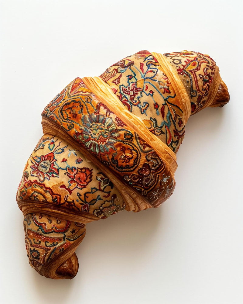 Croissants decorated with Iranian motifs