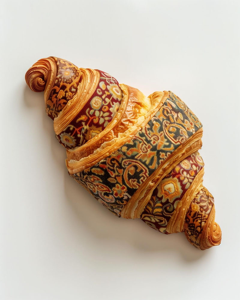Croissant decoration with Iranian pattern