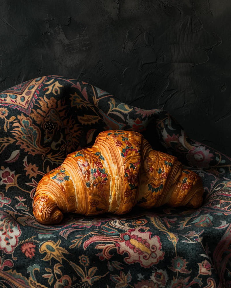 Croissants decorated with Iranian motifs