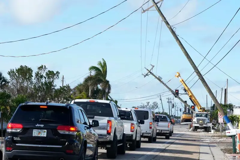 Broken power poles in Hurricane Milton; Photo source: npr.org website; Photographer: Marta Lavandier