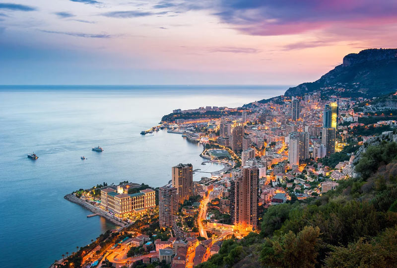 aerial photo of Monaco facing the sea; Photo Source: IYC Yachts, Photographer: Unknown