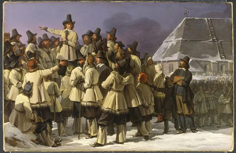 A painting of a medieval Swedish community; Photo source: sweden.se, photographer: Anna Danielsson 