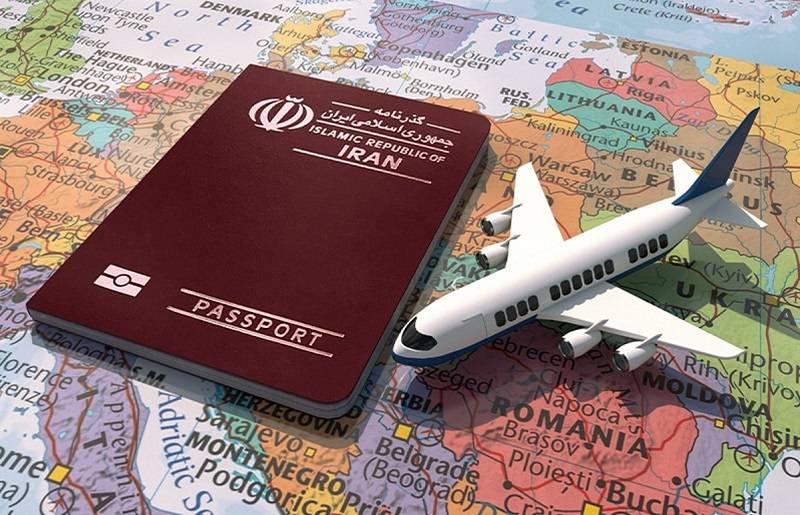 Iranian passport and world map; Photo source: Baharnews website. Photographer: Unknown