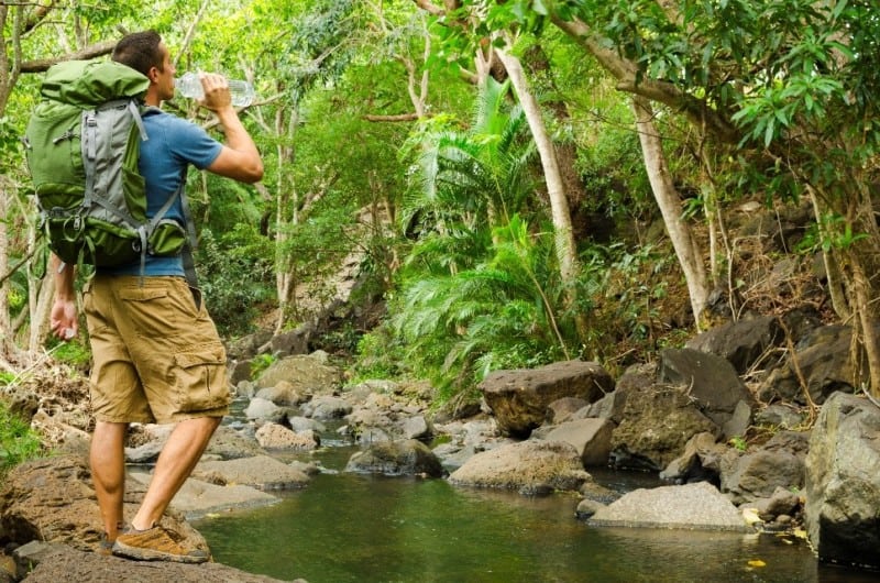 drinking enough water while hiking; Photo source: americanhiking.org. Photographer: Unknown