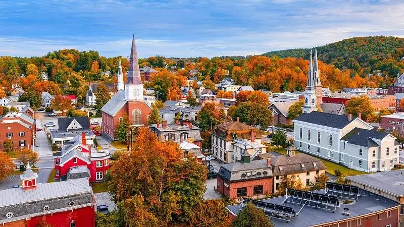   the state of Vermont in the fall; Photo source: Tripadvisor website. Photographer: Unknown