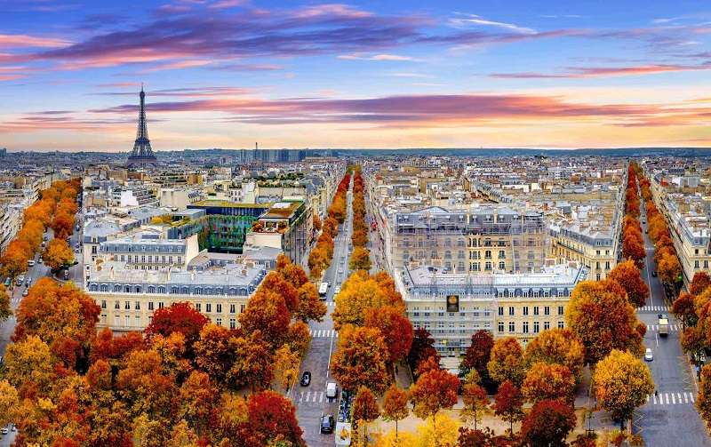 Paris and the Eiffel Tower in autumn; Photo source: Paris Perfect website. Photographer: Unknown